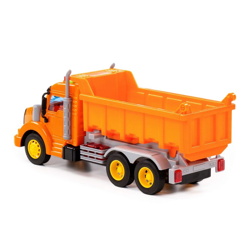 Профи, автомобиль-самосвал инерционный (со светом и звуком) (оранжевый) (в коробке) - Полесье фото 3