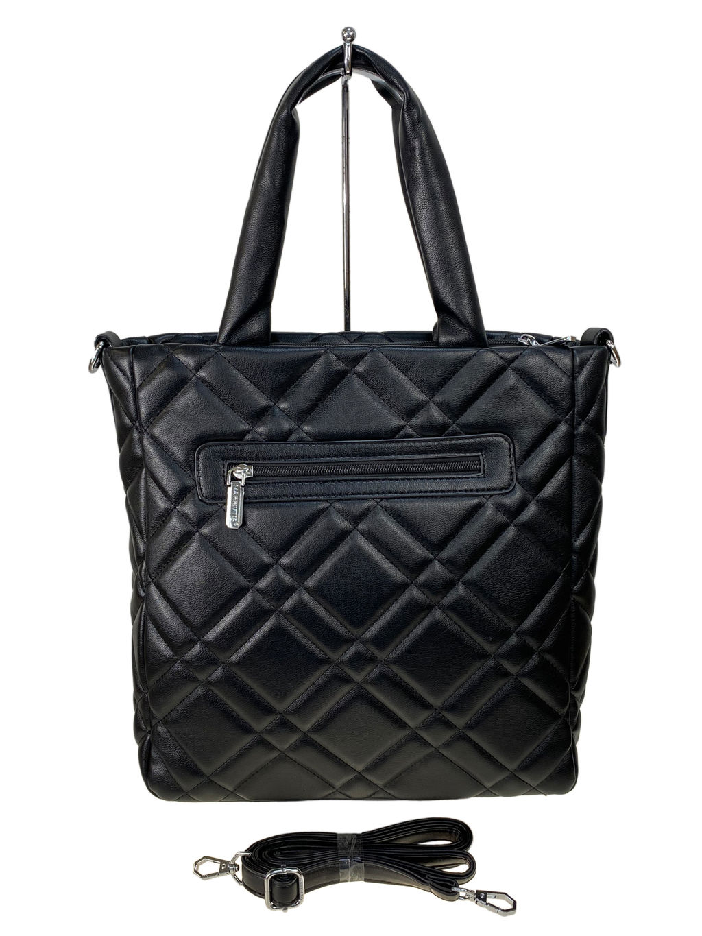 Женская сумка из искусственной кожи, цвет черный - Greta фото 2