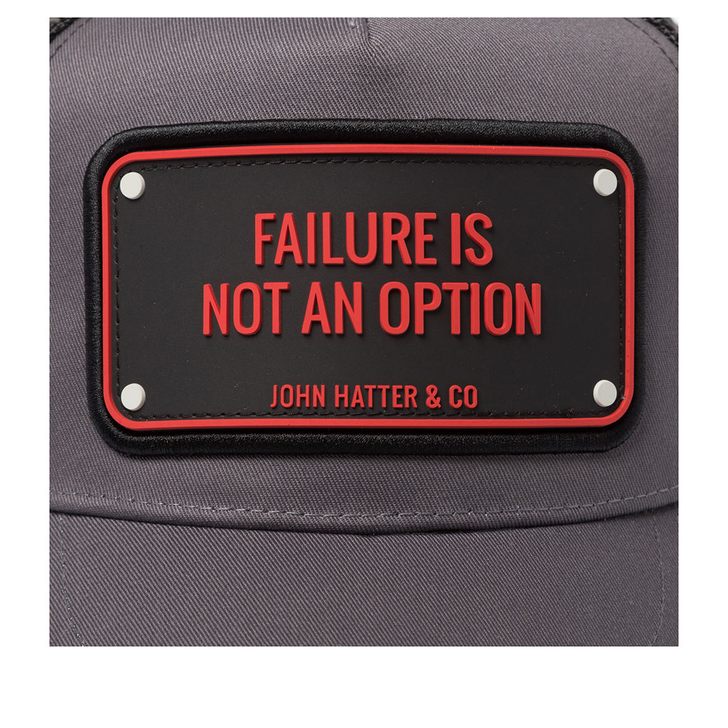 Бейсболка JOHN HATTER арт. R-1160-U00 Failure Is Not An Option (серый)  фото 4