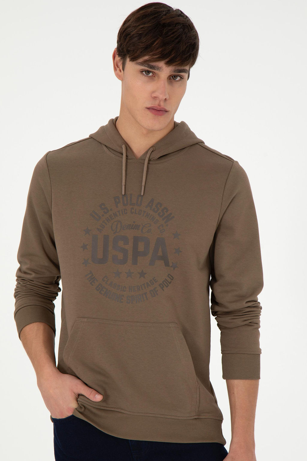 Мужской свитшот цвета хаки Неожиданная скидка в корзине - U.s. polo assn фото 3