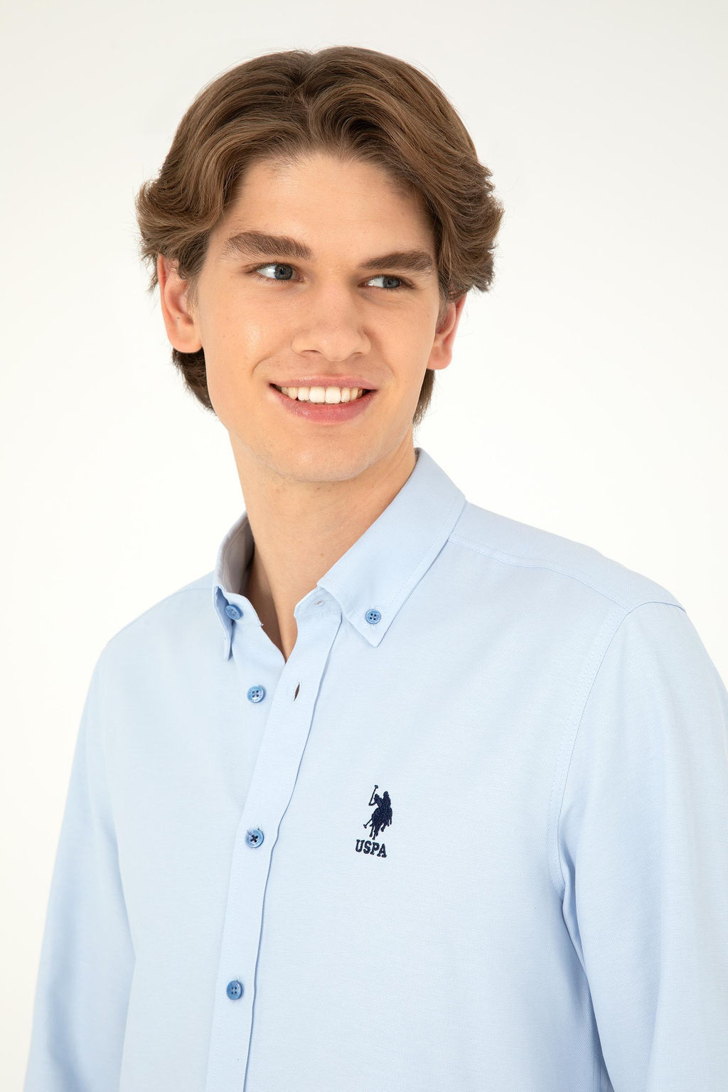 Мужская темно-синяя базовая рубашка с длинным рукавом Неожиданная скидка в корзине - U.s. polo assn фото 2