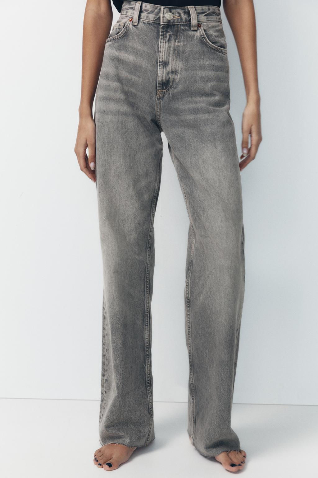 TRF HIGH-WAIST WIDE-LEG FULL-LENGTH JEANS - Zara фото 15