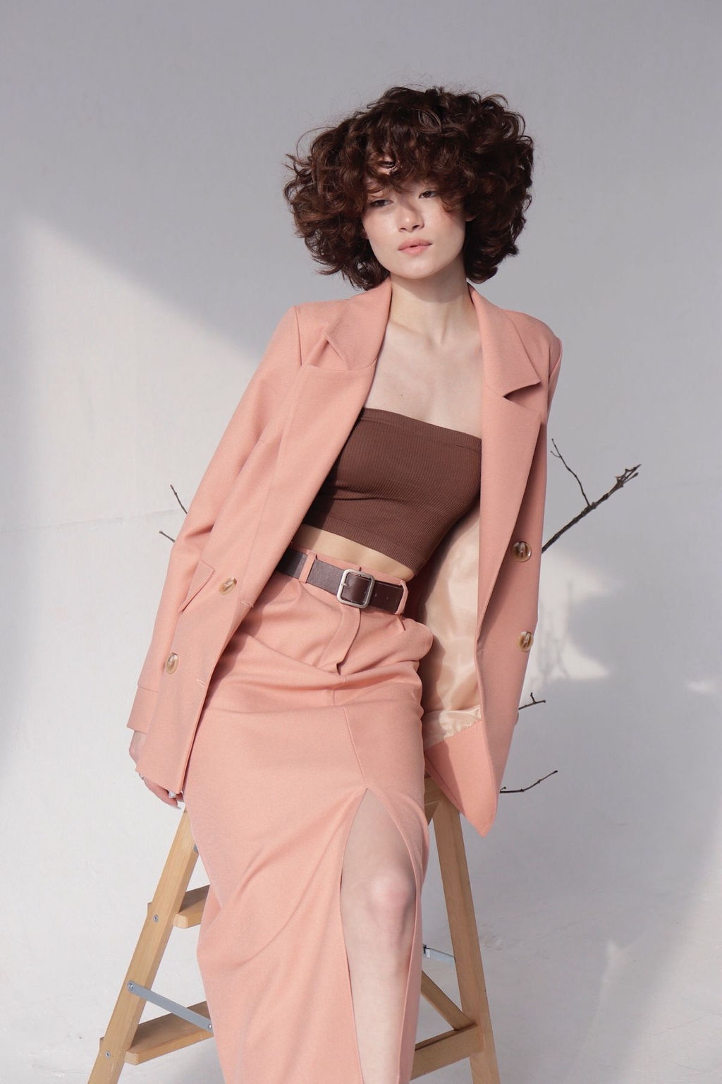 Жакет двубортный в тёплом розовом - Martichelli фото 9