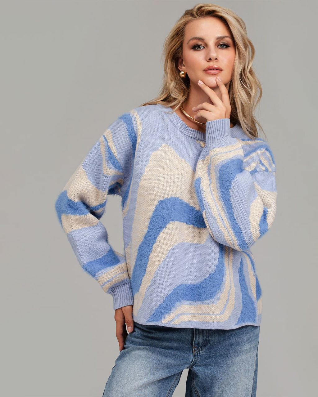 Вязаный трикотажный джемпер ,в составе ШЕРСТЬ - Sahar art lab фото 6