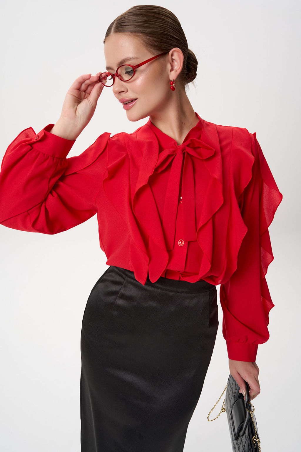 Рубашка Кристл (красный) - Эльза фото 26