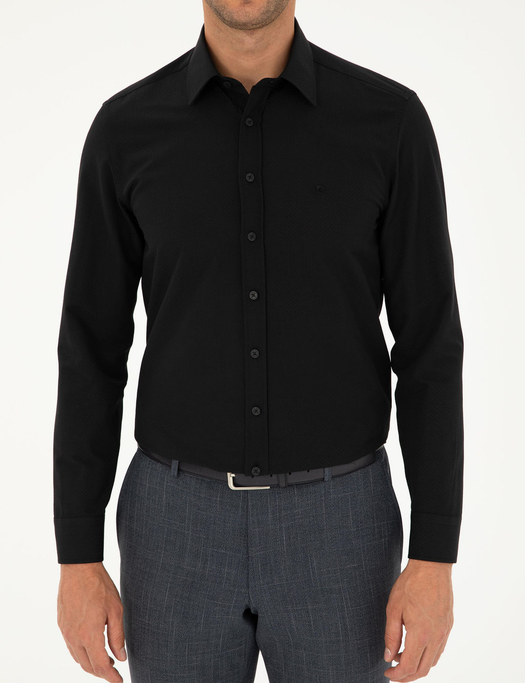 Siyah Slim Fit Arm_rl_ Uzun Kollu G_mlek