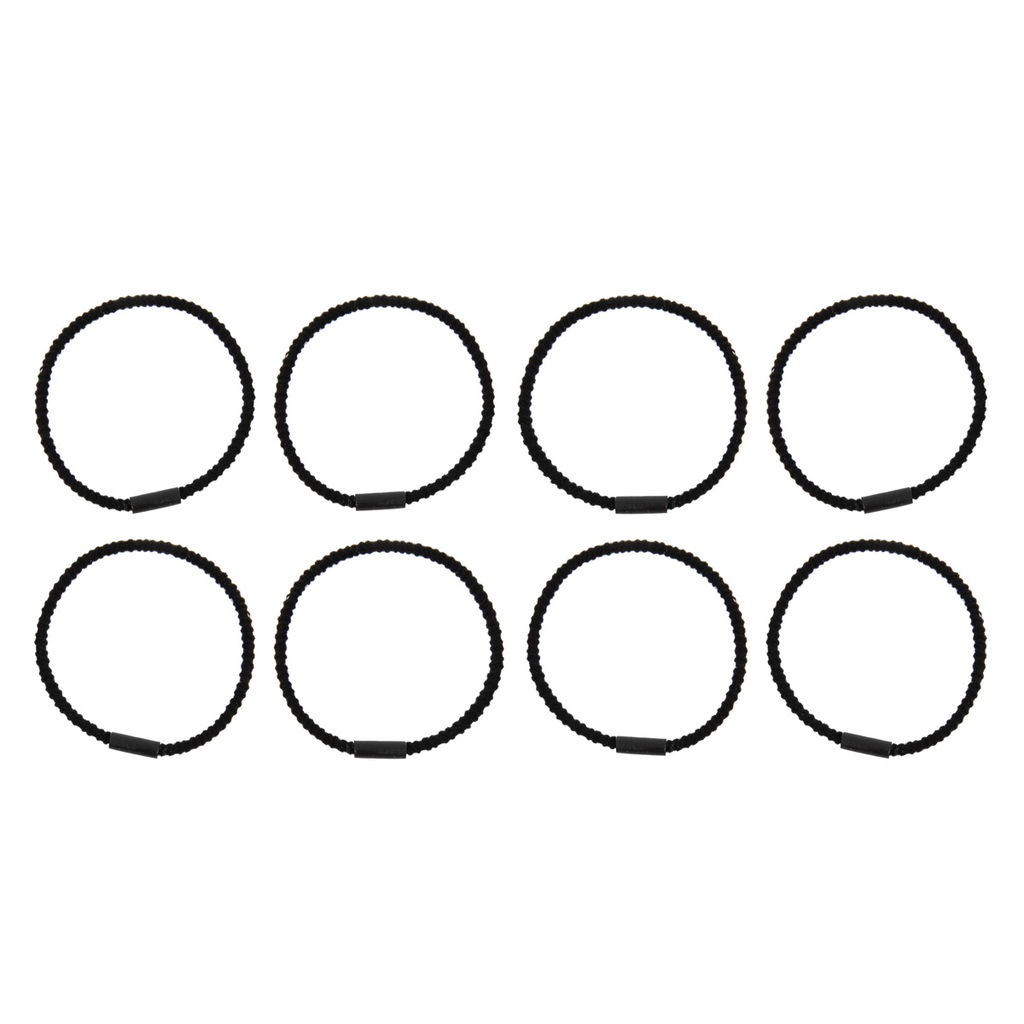 CHERRY MARY V/R6037 Набор резинок для волос 5 х 8 шт №02 черный фото 4