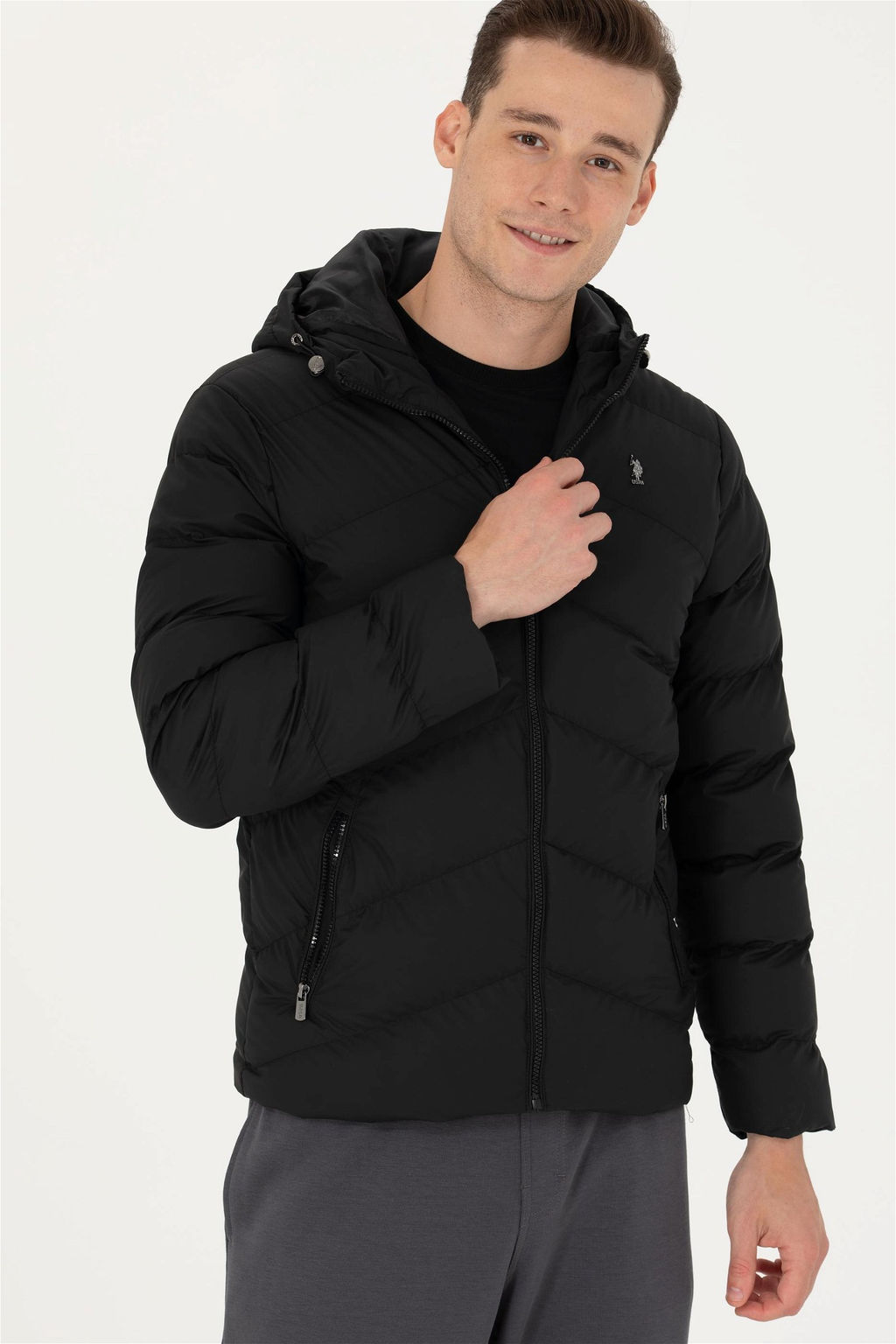 U. S. Polo Assn / Мужская черная кожаная куртка - U.s. polo assn фото 4