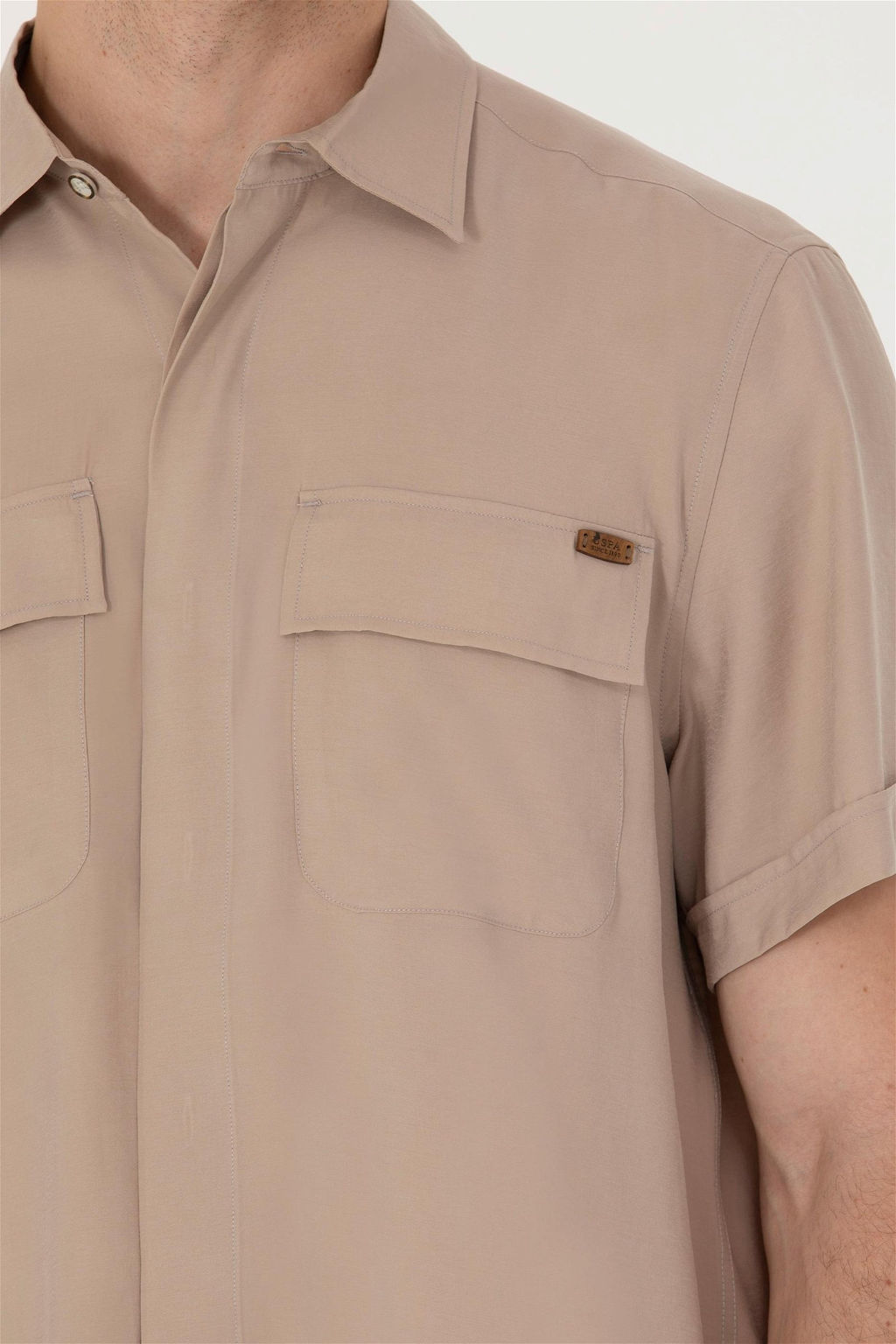 U. S. Polo Assn Мужская рубашка с коротким рукавом Stone - U.s. polo assn фото 14