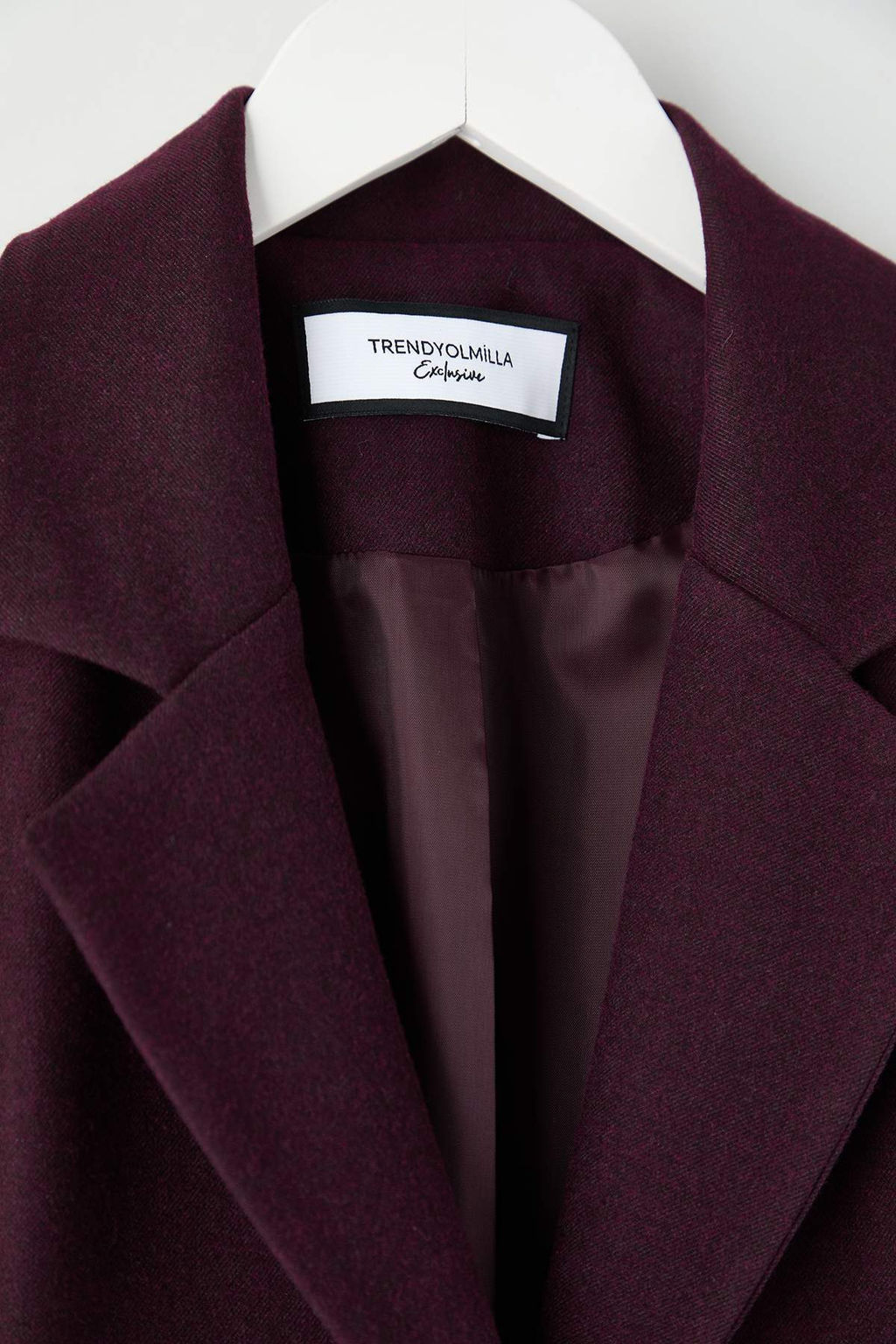 EXCLUSIVE Ozel Koleksiyon Bordo Fitted Kase Blazer Ceket TWOAW26BC00054 - Trendyolmilla фото 7