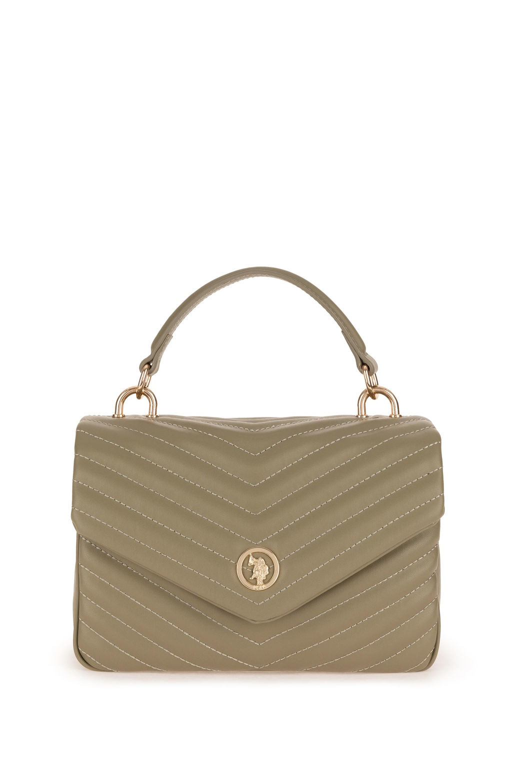 Женская сумка через плечо цвета хаки с цепочкой на ремне Неожиданная скидка в корзине - U.s. polo assn фото 3