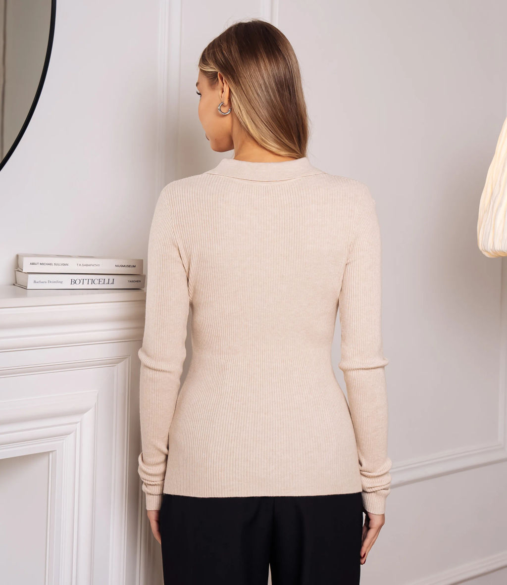 Джемпер #КТ3127, бежевый