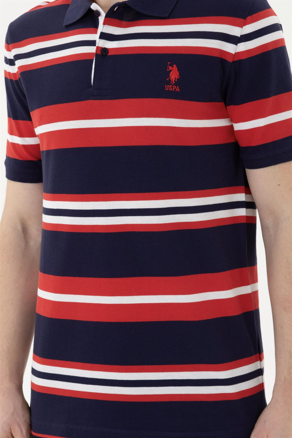 Мужская темно-синяя футболка с воротником-поло - U.s. polo assn фото 6