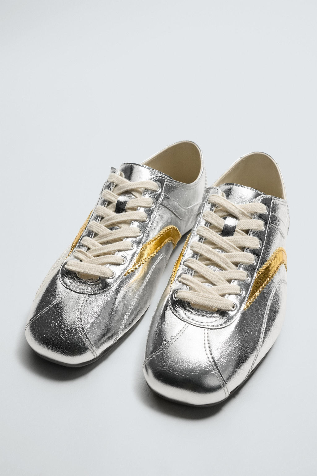 METALLIC LEATHER TRAINERS HARRY LAMBERT FOR ZARA x DISNEY  фото 3