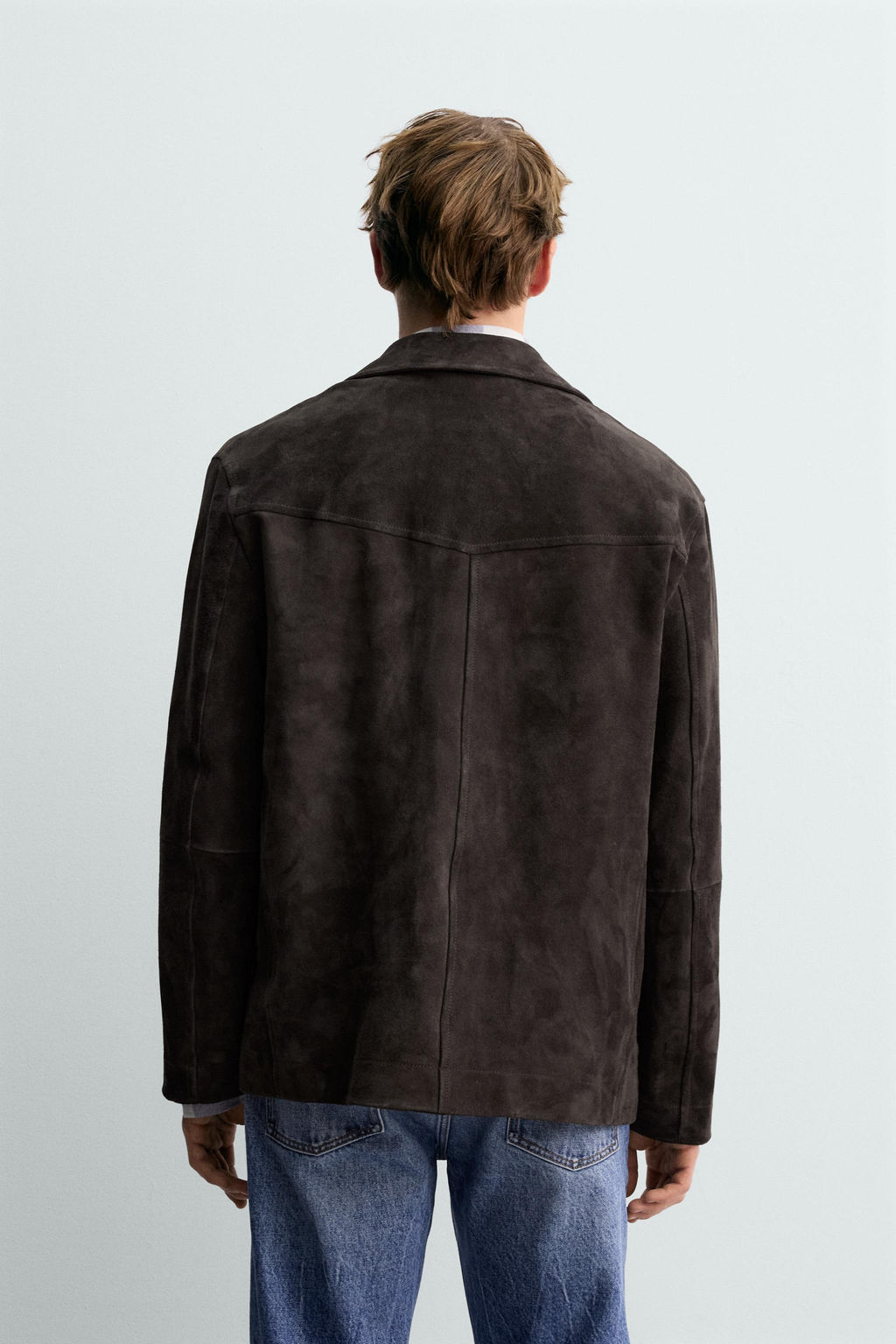 SUEDE LEATHER OVERSHIRT AARON LEVINE X ZARA фото 3