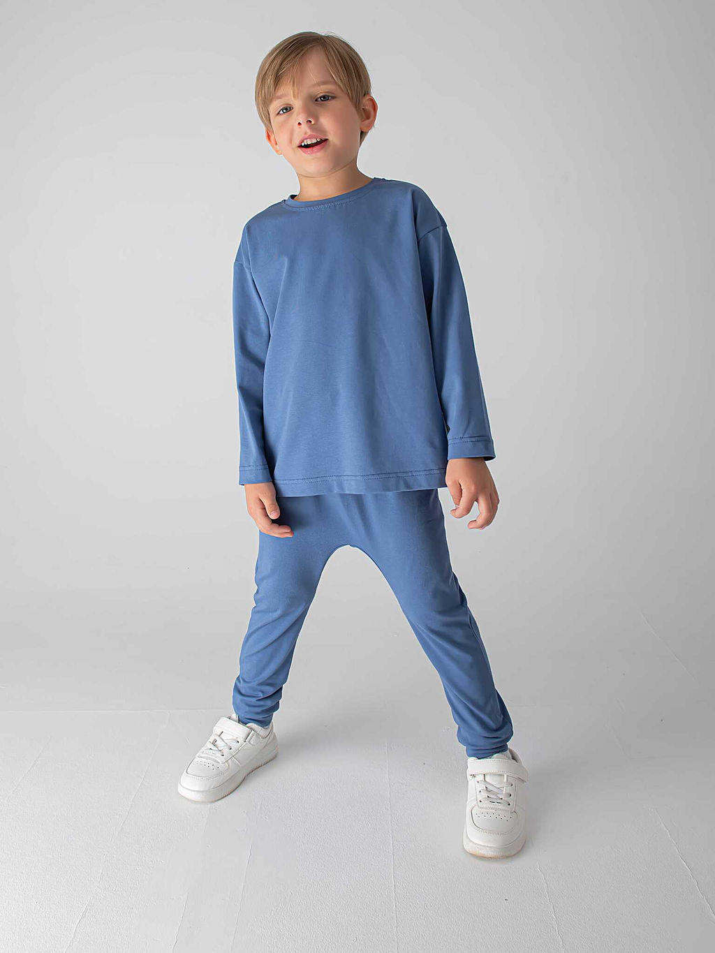 Брюки со спущенным шагом Деним - Bungly фото 6