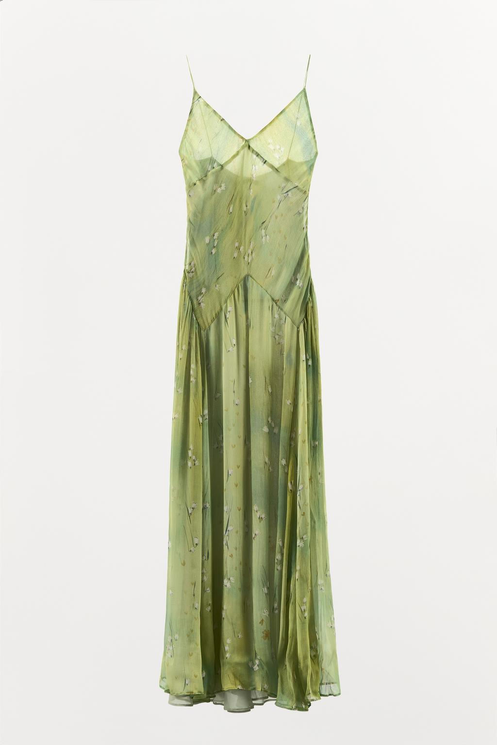 LONG DRESS WITH FLORAL PRINT - Zara фото 9