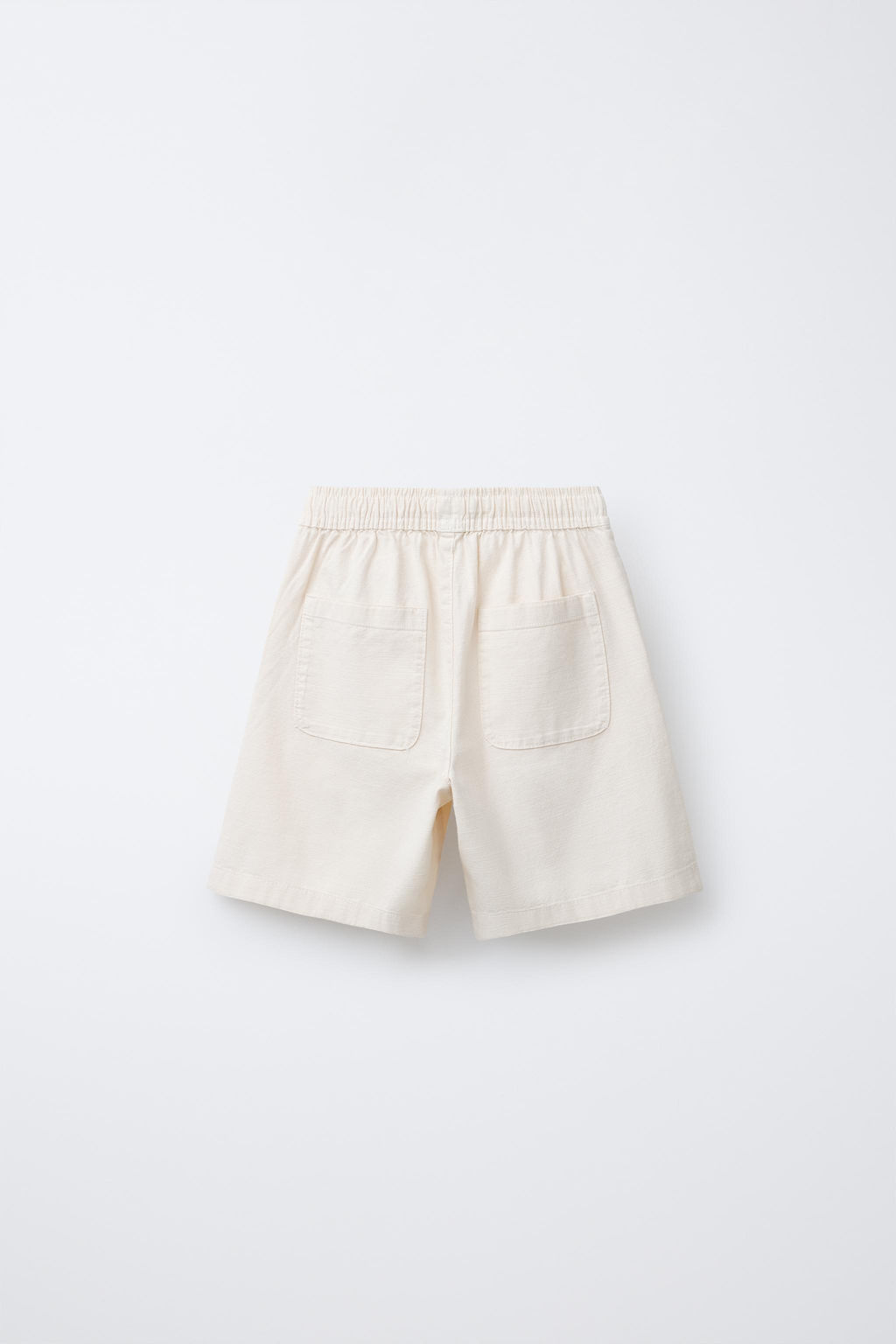 LABEL COTTON WIDE-LEG BERMUDA SHORTS - Zara фото 2