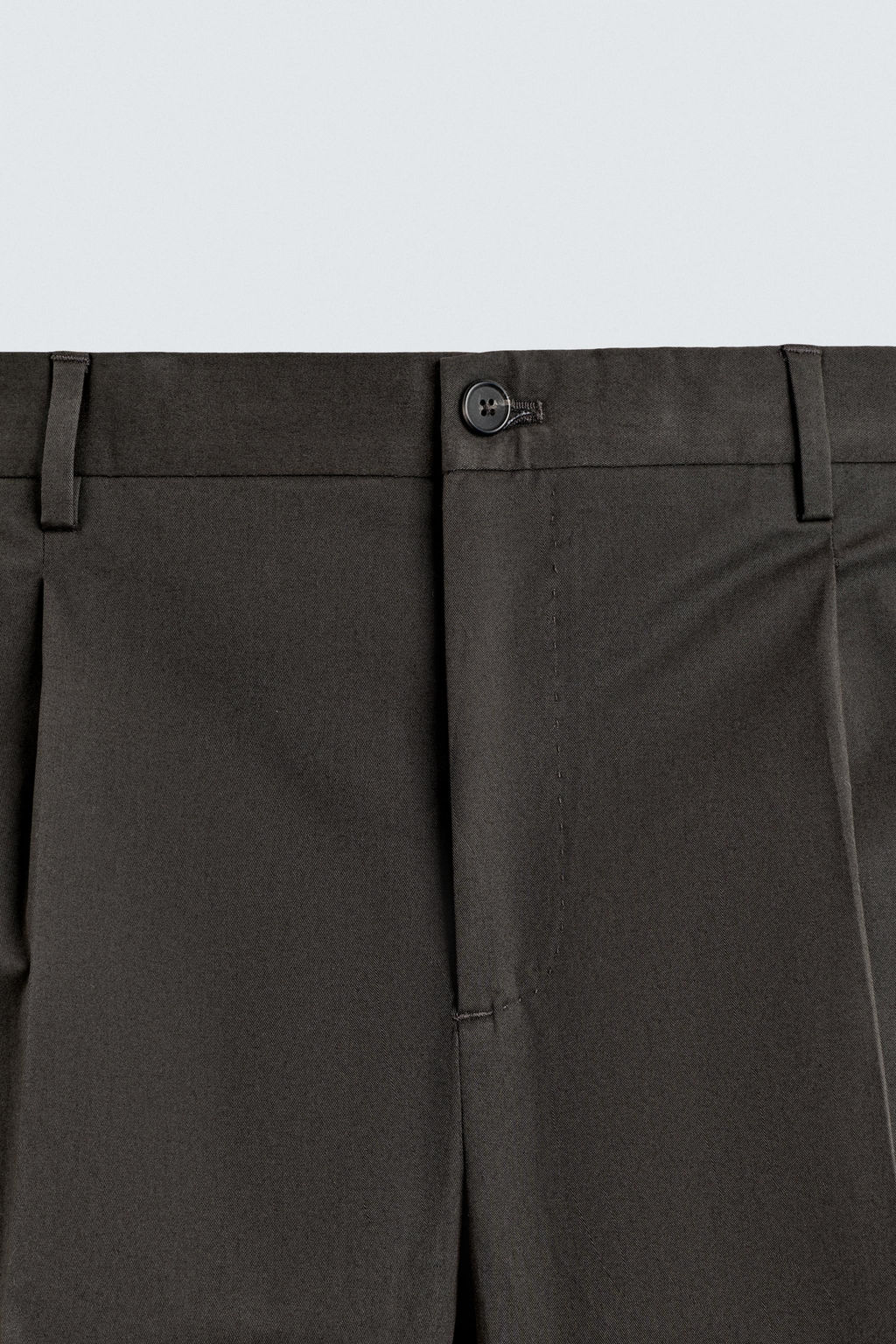 PANTAL?N REGULAR FIT TRAJE MEZCLA ALGOD?N / Marr?n - Zara фото 7