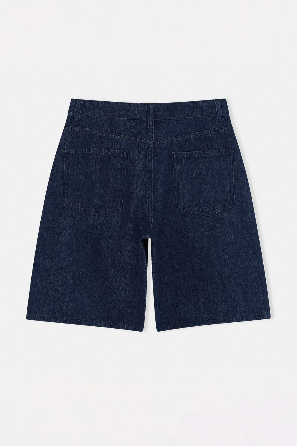 Koyu Mavi Yuksek Bel Denim Bermuda TWOSS26SR00161 - Trendyolmilla фото 2