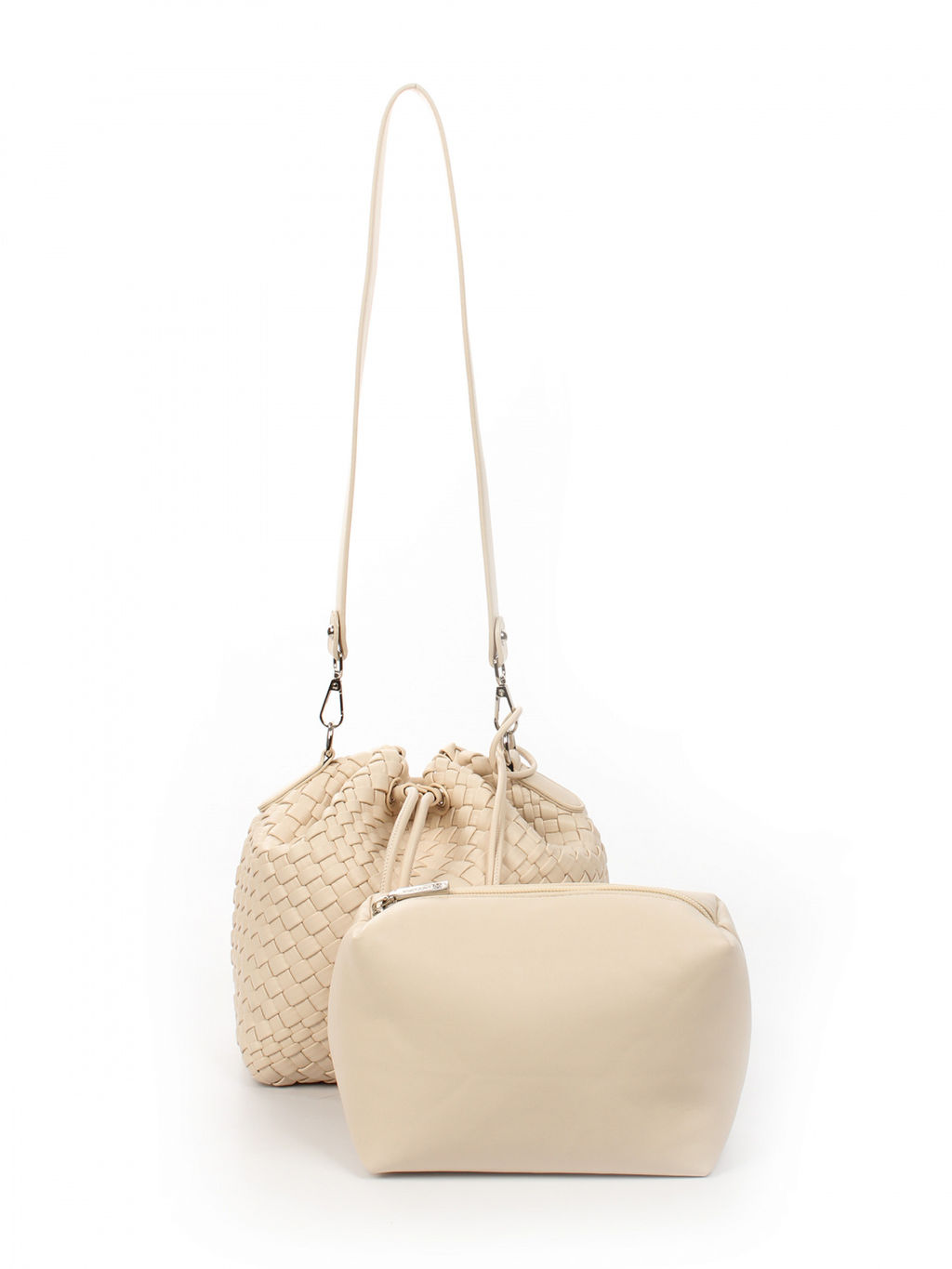 LACCOMA сумка СУ038-слоновая кость эко кожа хлопок  фото 4