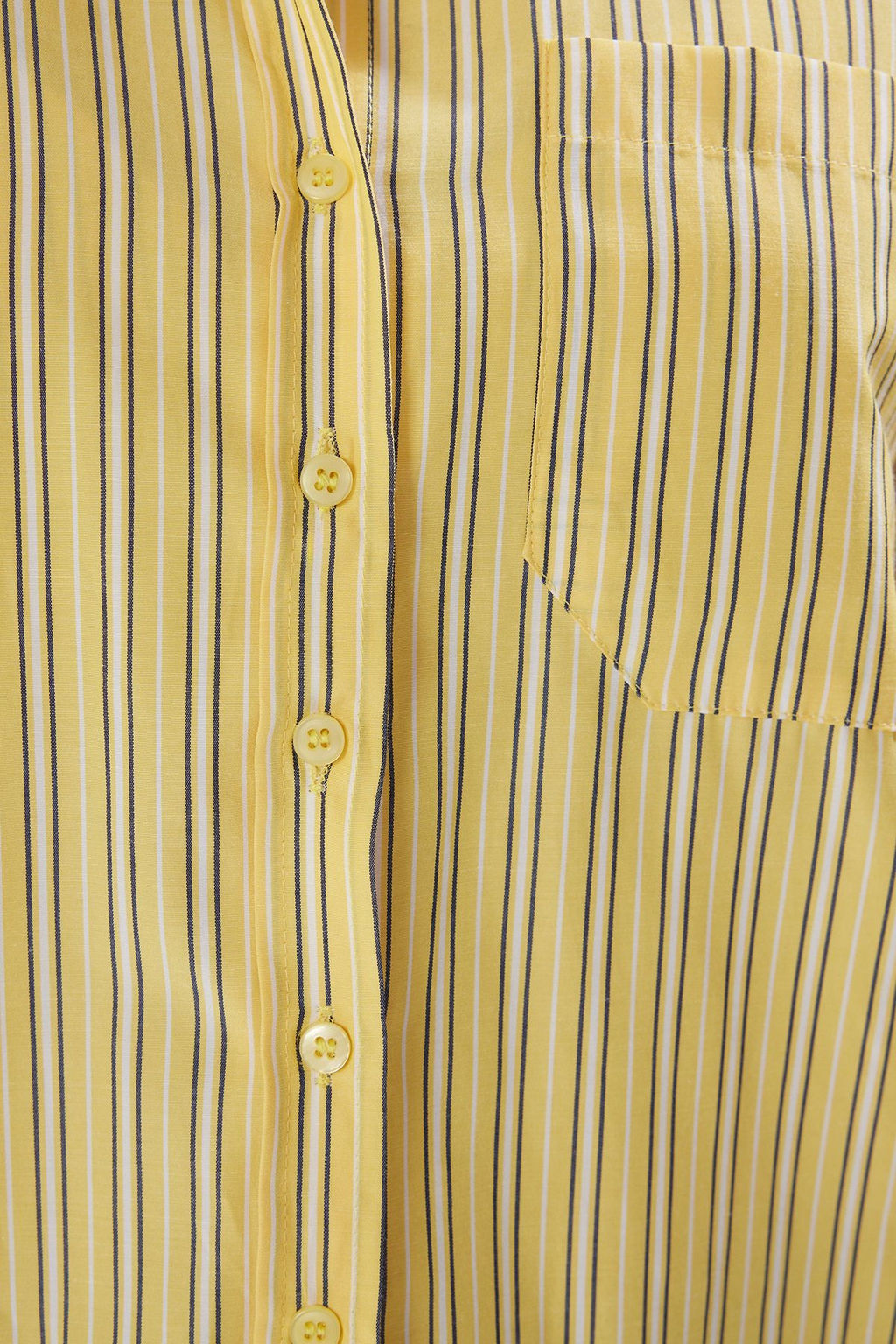 TRENDYOLMILLA Sar? Icinde Bustiyerli Cizgili Oversize Genis Kal?p Dokuma Gomlek TWOSS25GO00076  фото 8