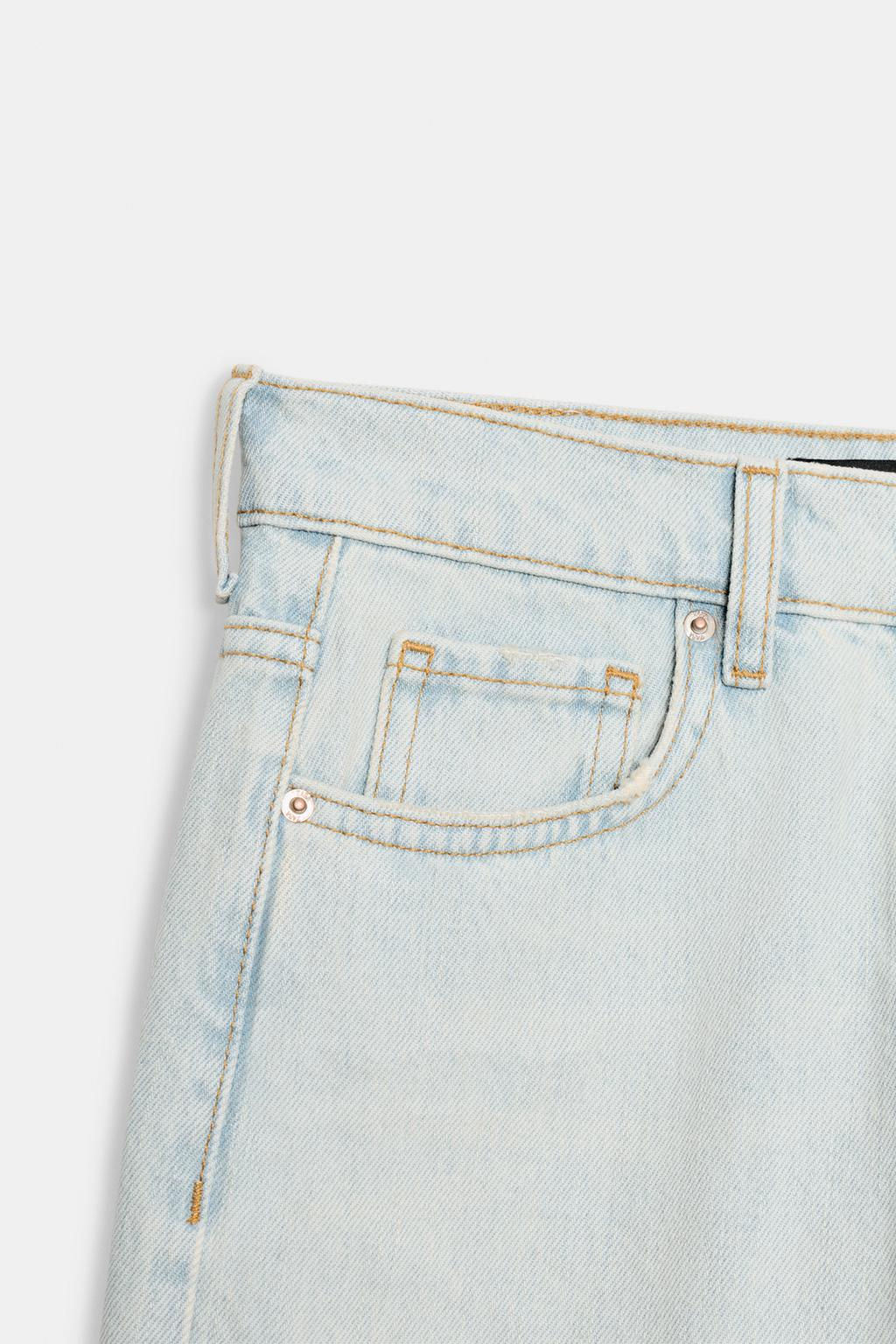 Z1975 RIPPED STRAIGHT MID-WAIST JEANS - Zara фото 9
