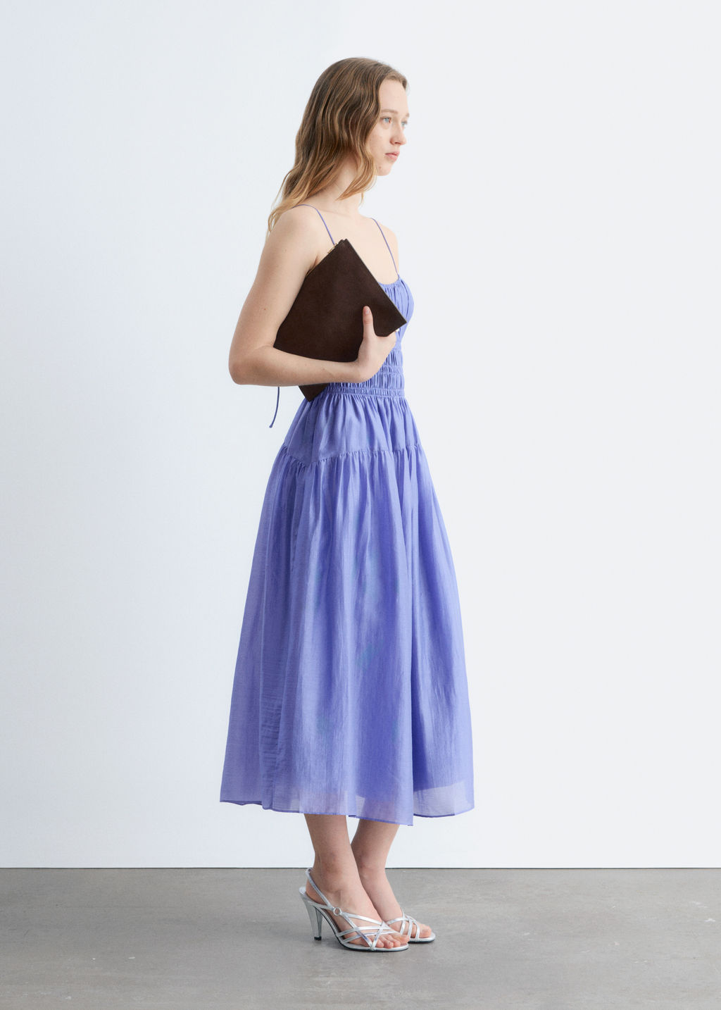 Vestido midi fruncido - H&m фото 5