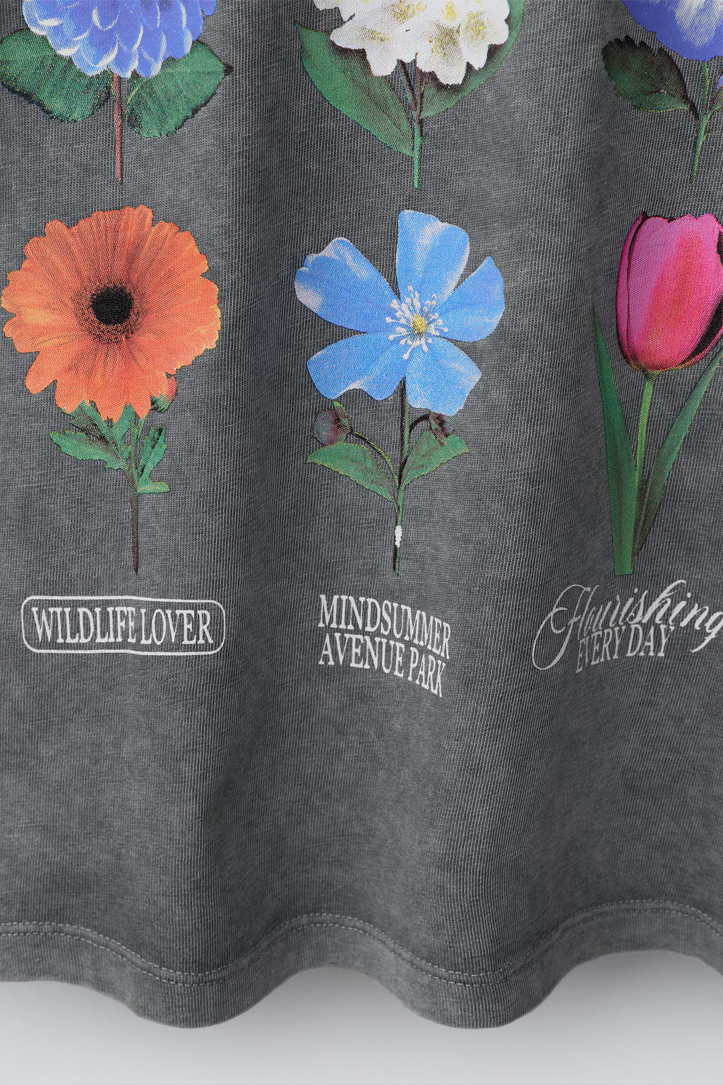 GARMENT DYE FADED-EFFECT FLORAL T-SHIRT - Zara фото 4
