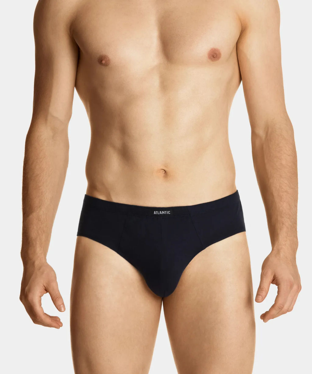 3MP-100 Трусы классика Small moons - набор 3 шт. темно-синий + красный + темно-голубой - Atlantic фото 12