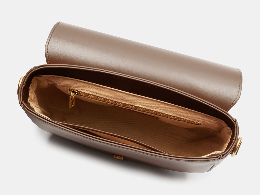 Коричневая кожаная женская сумка из натуральной кожи WK0011 Brown