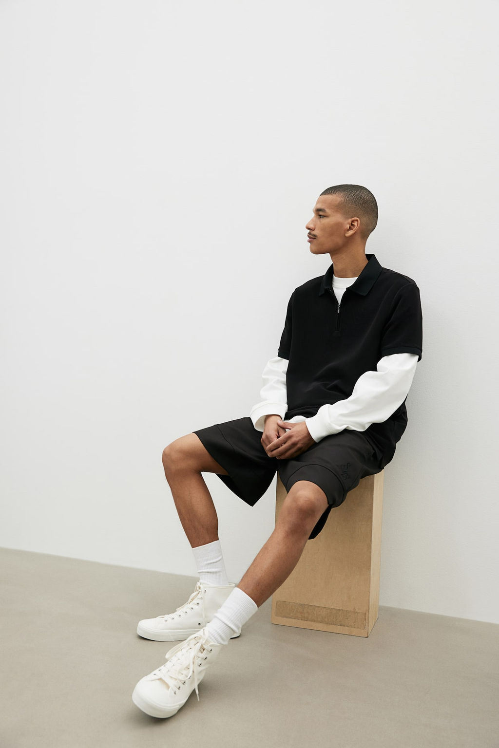 Polo con media cremallera Slim Fit - H&m фото 5