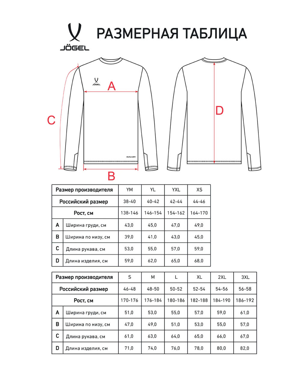 Свитер вратарский JOGEL PerFormDRY SPLASH GK Jersey, серый  фото 10