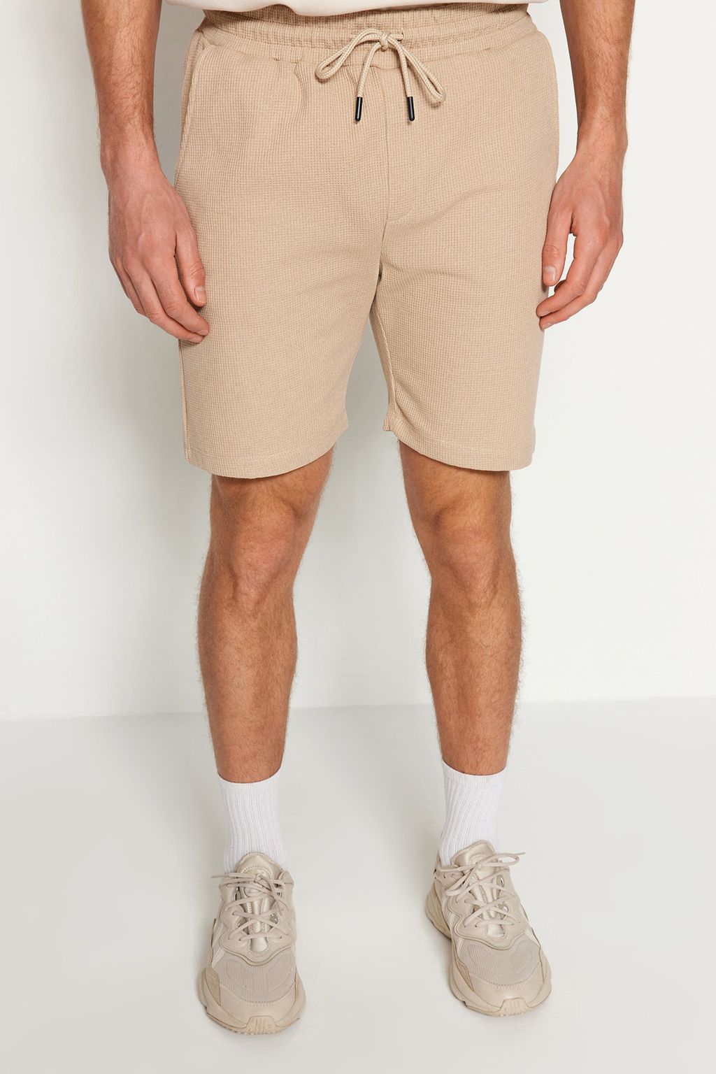 Lacivert-Bej Regular Kordonlu 2 Li Paket Sort & Bermuda TMNSS23SR00076