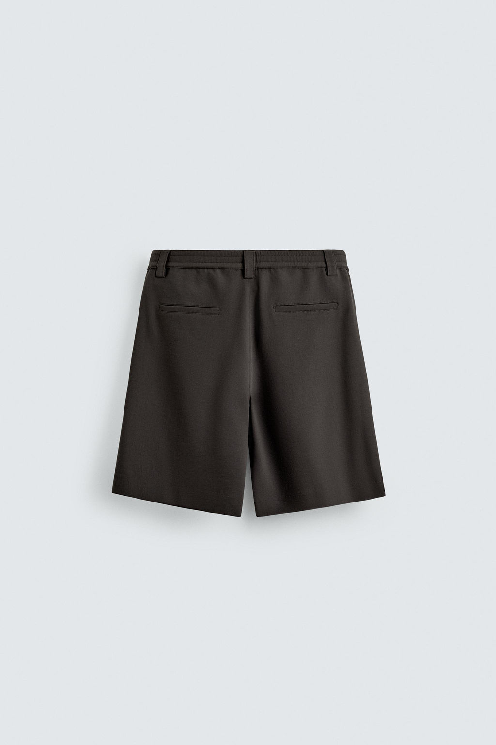 BERMUDA RELAXED FIT PLIEGUES LATERALES / Chocolate - Zara фото 8