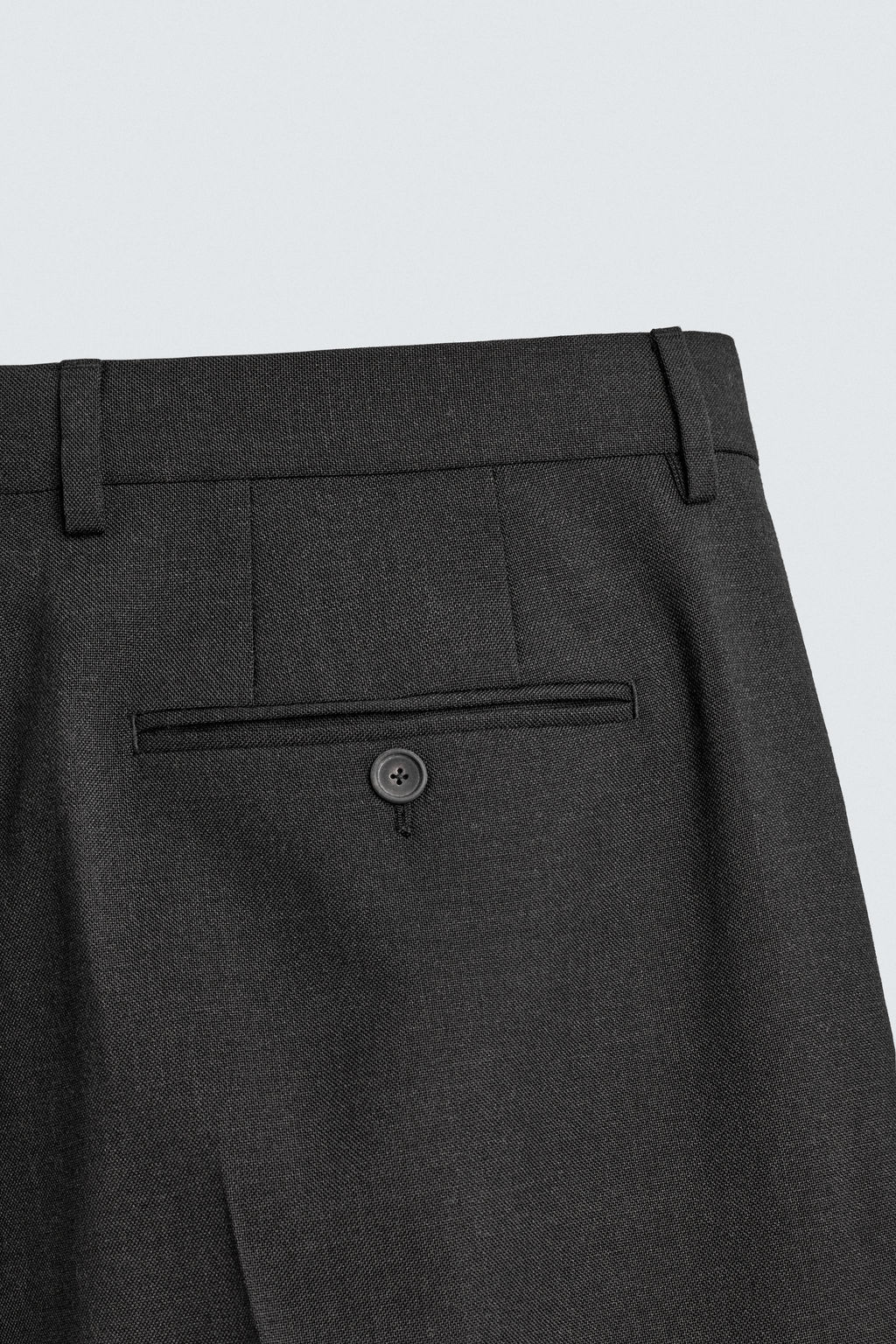 PANTAL?N REGULAR FIT TRAJE 100% LANA / Gris Antracita - Zara фото 8