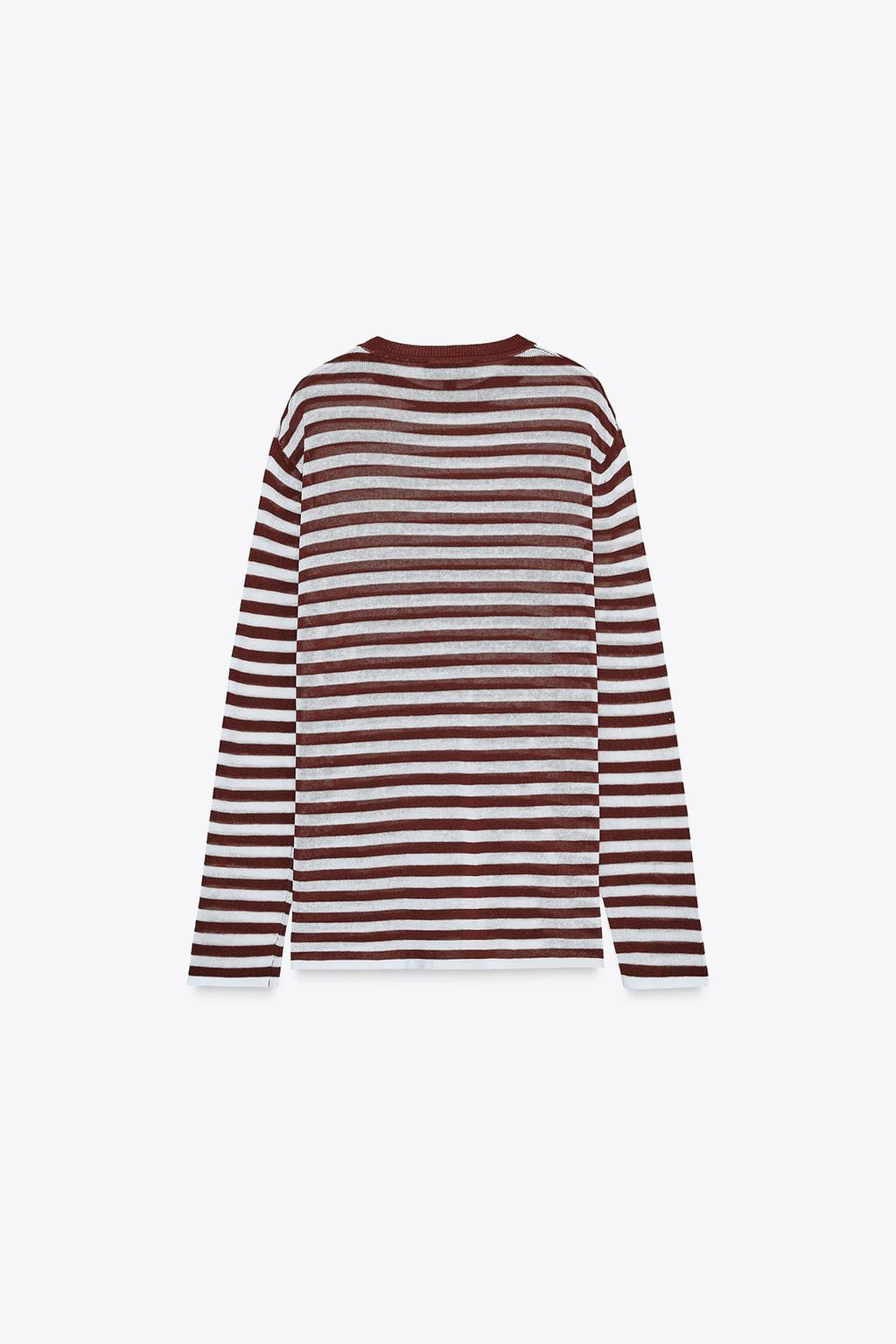 RUSTIC STRIPED KNIT SWEATER - Zara фото 6