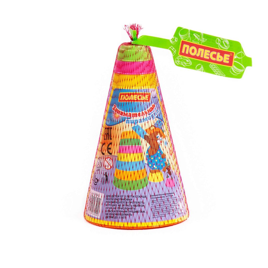 Занимательная пирамидка (10 элементов), h=175 мм - Полесье фото 6