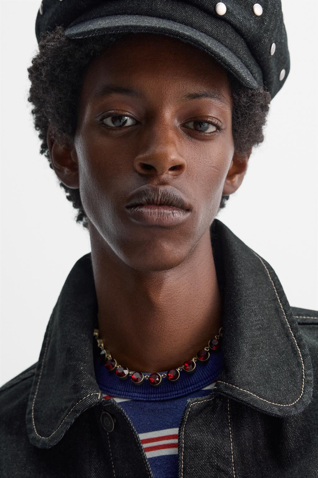 CROPPED FIT DENIM JACKET X HARRY LAMBERT - Zara фото 5