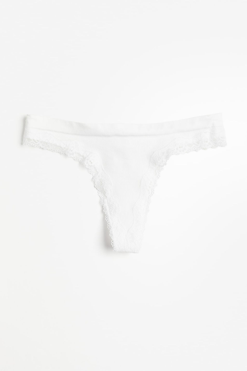 Pack 2 bragas Thong con ribete de encaje Seamless - H&m фото 6