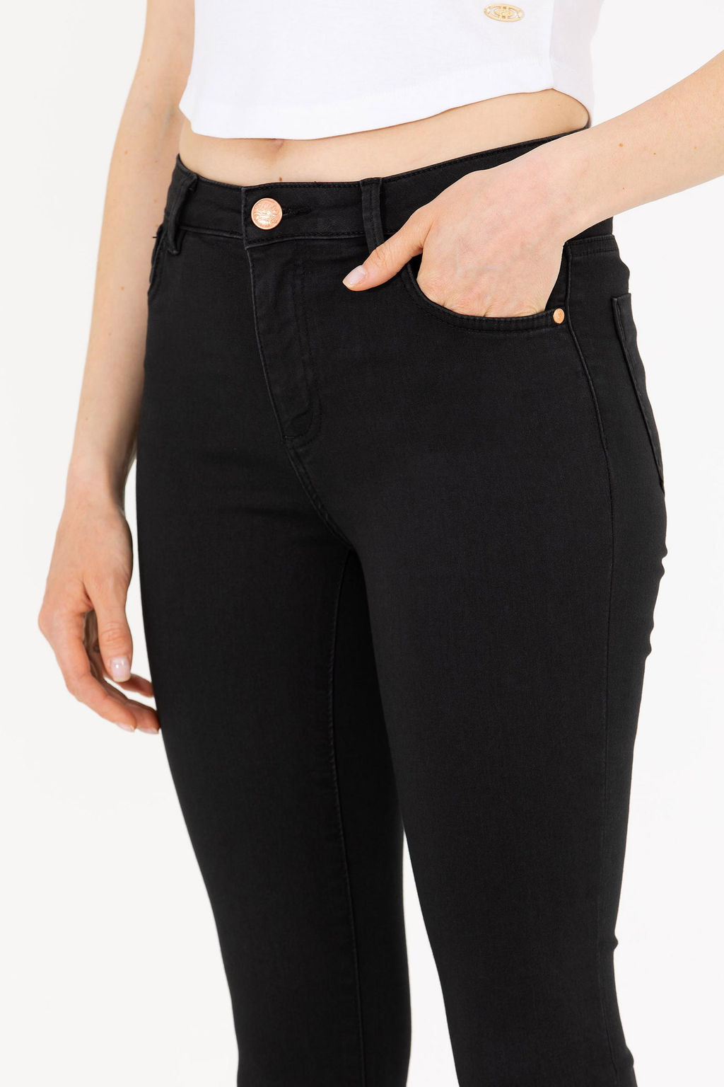 ЧЕРНЫЕ БРЮКИ ИЗ ДЕНИМА - U.s. polo assn фото 20
