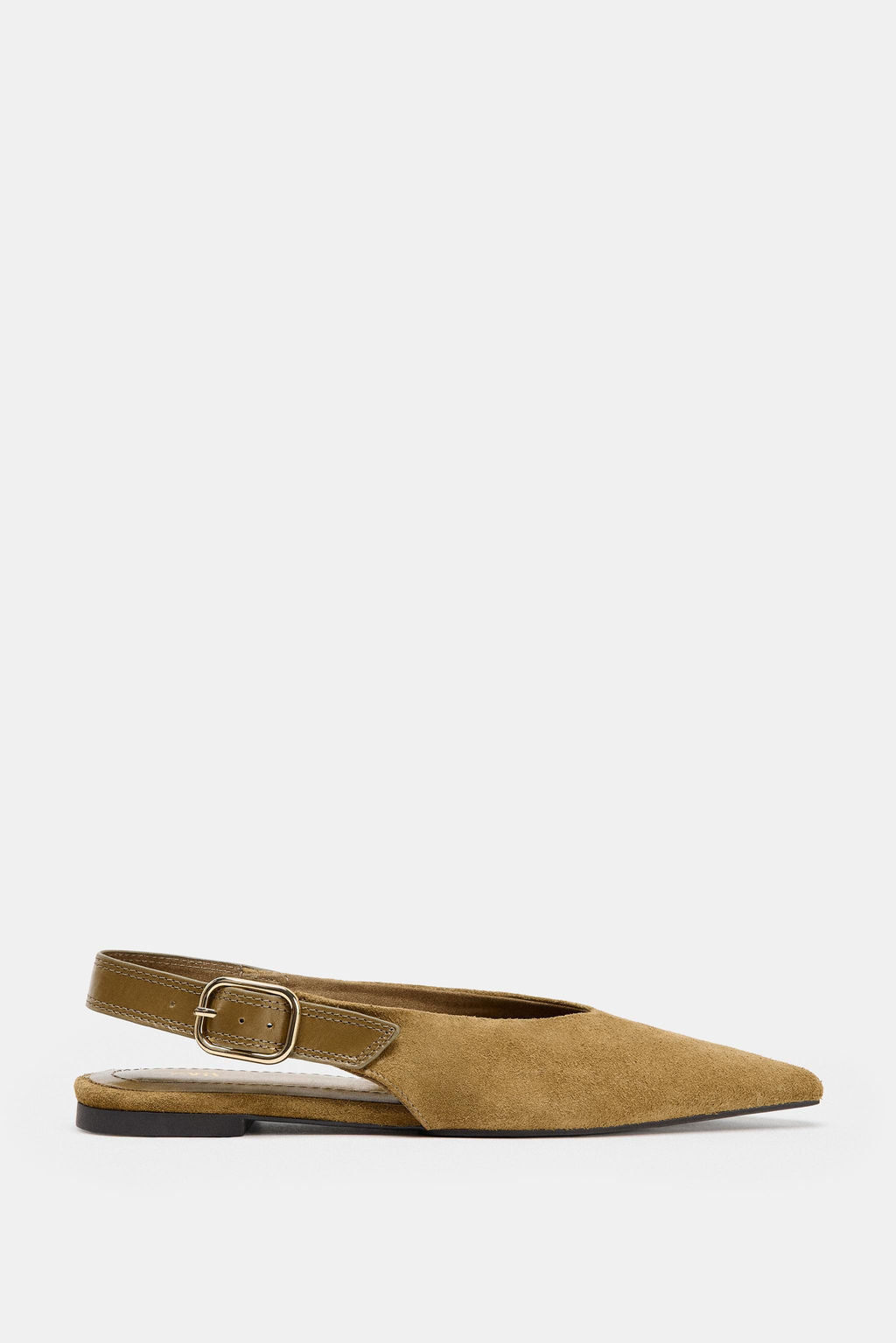 TWO-TONE LEATHER SLINGBACK SHOES - Zara фото 2