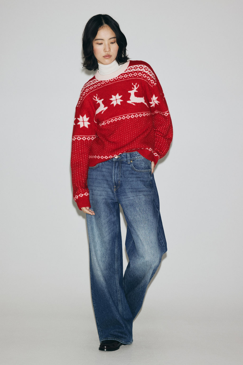 Jersey oversize en punto jacquard - H&m фото 6