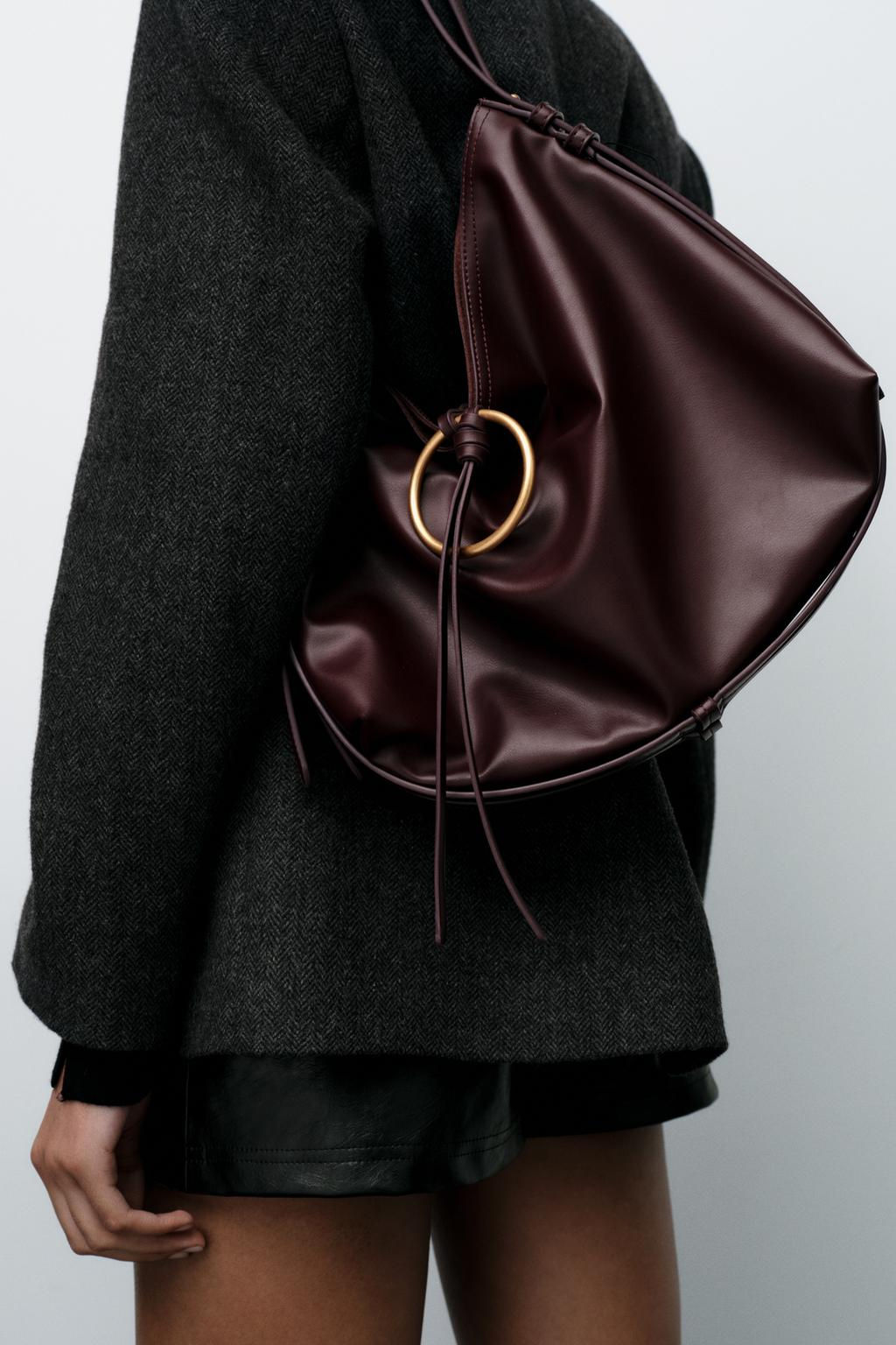 METAL DETAIL BUCKET SHOULDER BAG - Zara фото 7