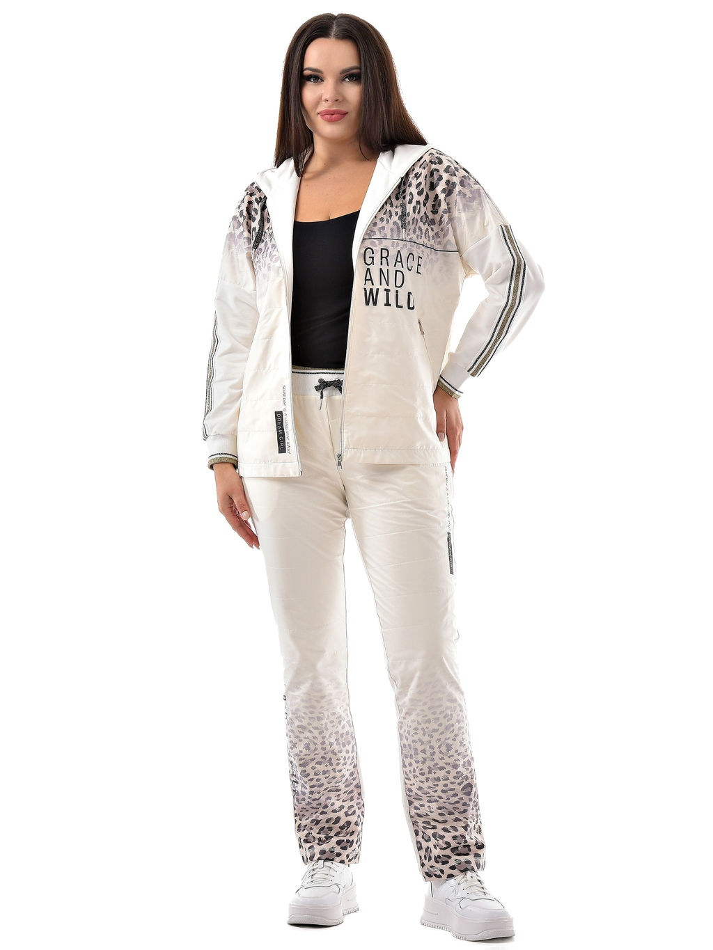 Брюки из тонкого футера  комбинированные с плащевкой . - А+б коллекция фото 20