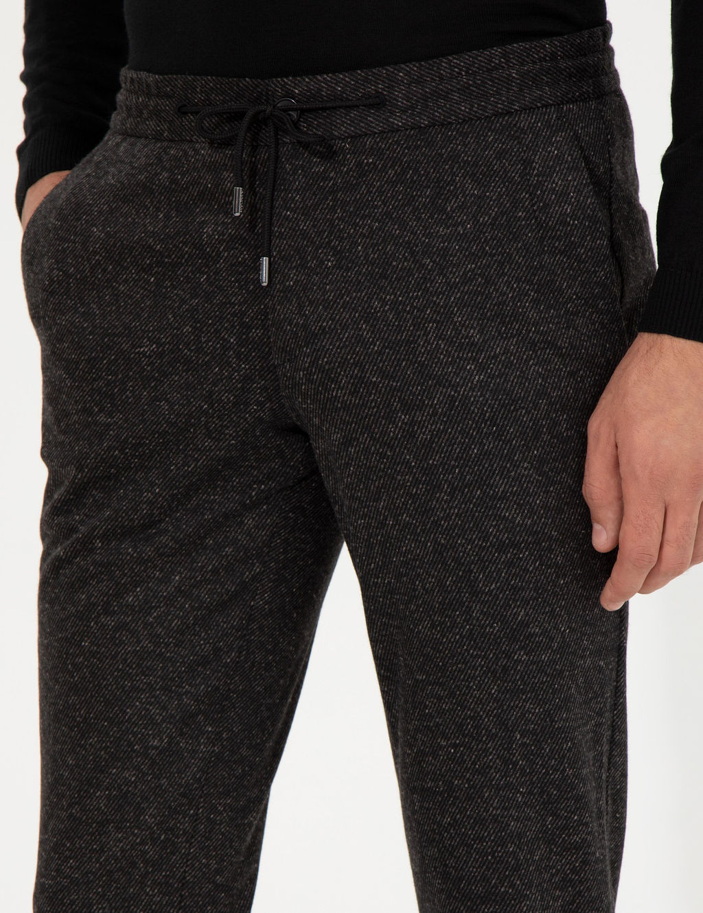 Черный экс. Брюки Slim Fit из ткани - Cacharel фото 6