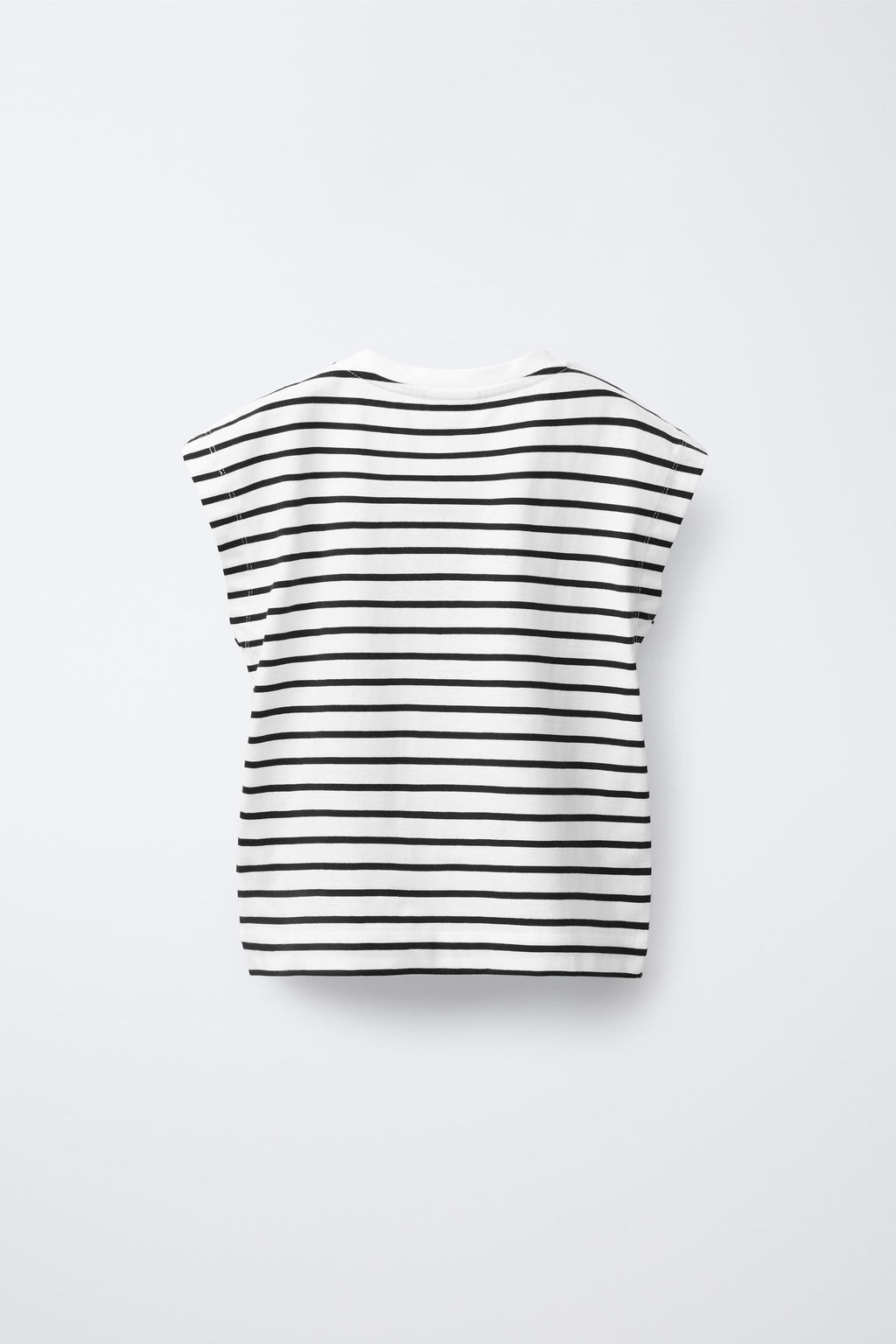 STRIPED T-SHIRT WITH TAB - Zara фото 2