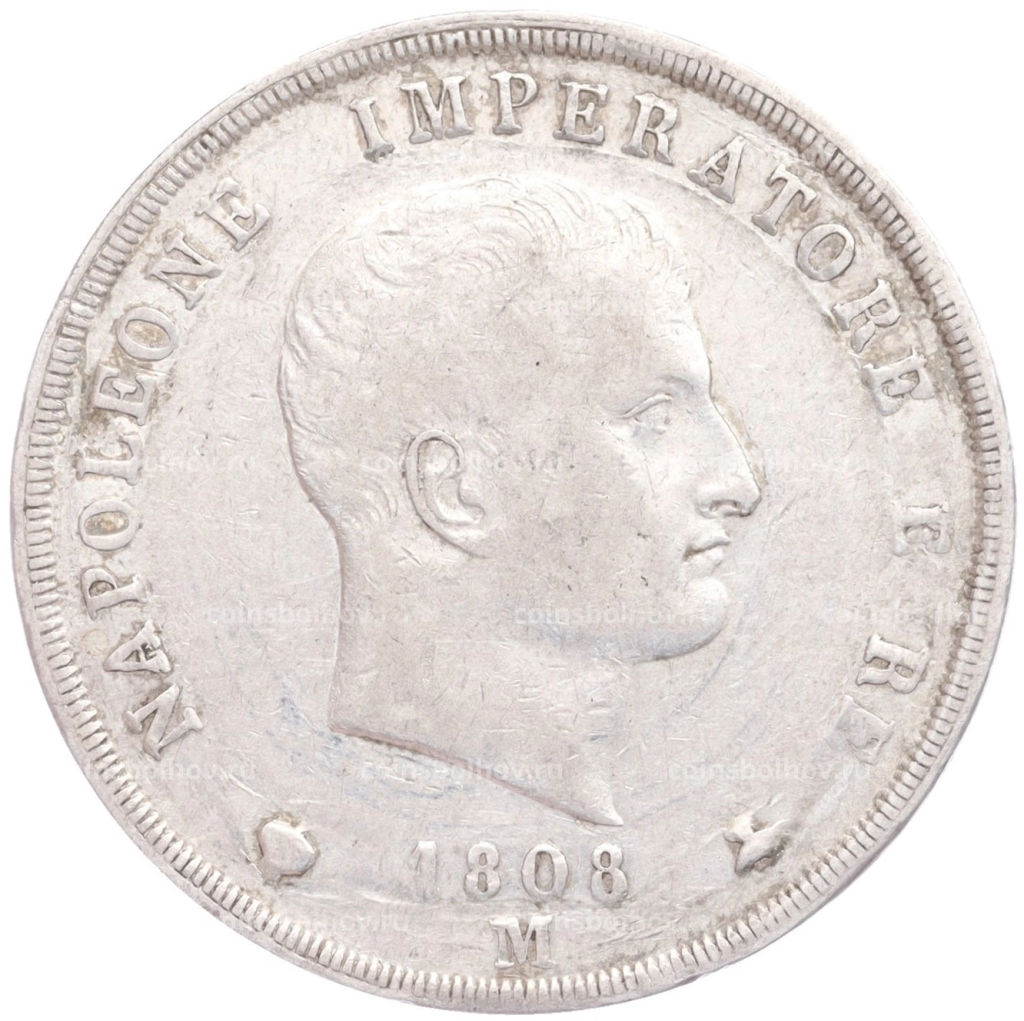 5 лир 1808 года M Наполеоновское королевство Италия