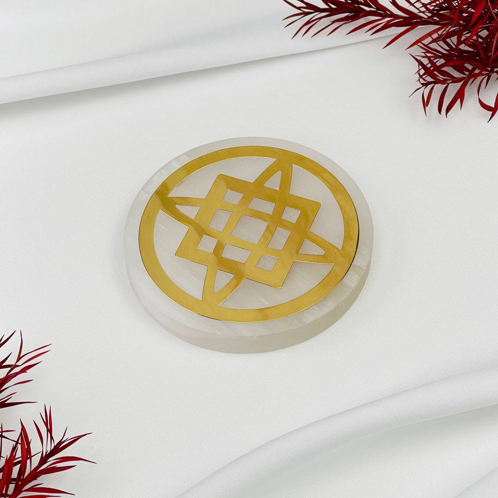 Пластина Селенит Звезда Лады: Оберег для Женской Силы и Гармонии! - Радуга самоцветов фото 2