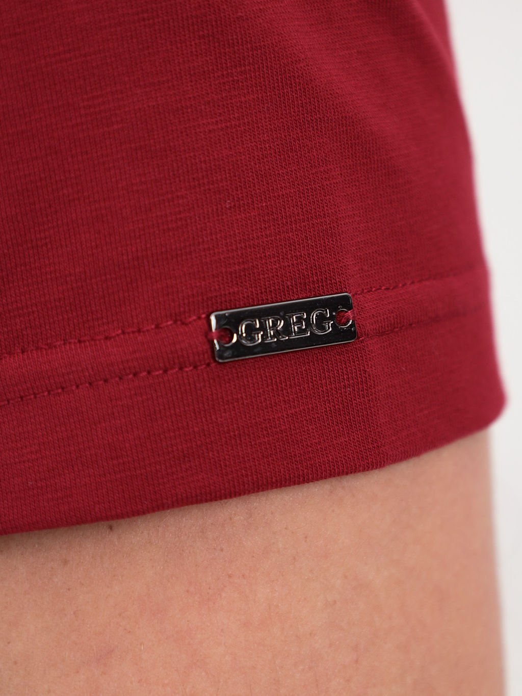 Джемпер мужской с воротником поло короткий рукав GREG G144-KO1246T-SAS5068 (бордо)  фото 3